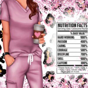 Brand new 20 oz skinny Tumbler Nurse themed